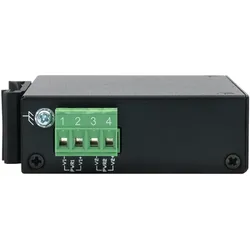 Exsys 5 Port Industrie Ethernet Switch 5*10/100Tx, 12-48VDC Power Input Kompakte Versi (5 Ports), Netzwerk Switch, Schwarz