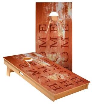 Skip's Garage Home Antlers Rusty Sign Cornhole Boards