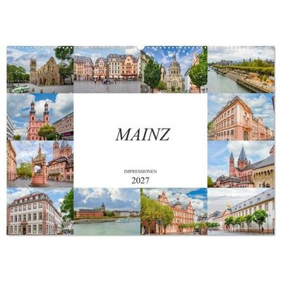 Mainz Impressionen (Wandkalender 2027 DIN A2 quer), CALVENDO Monatskalender