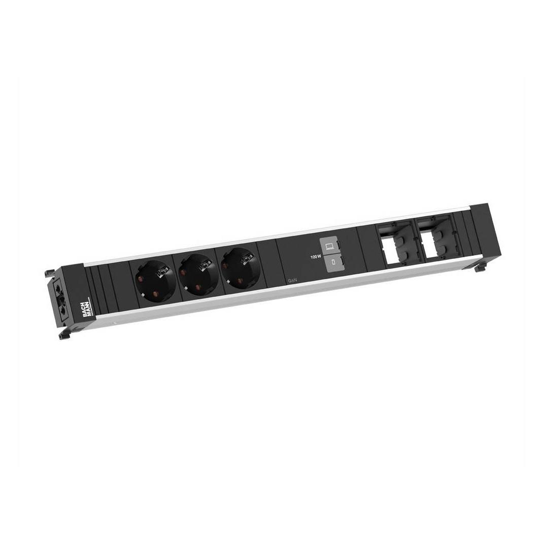 Bachmann CONF XL 3xCEE7/3 1xUSB C/C 100W 2xCM (3x, CEE 7/3, Typ 13) (BM0024733)