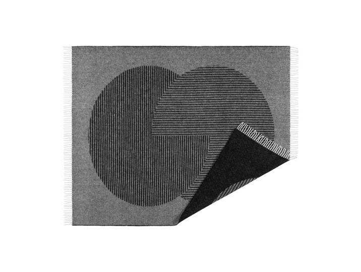 NJRD Plaid en laine Circles 130x185 cm Noir