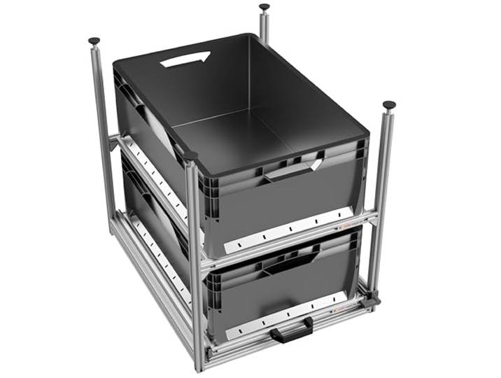 VOBI Wohnmobil Regal System Tower 4-600, 475x610 mm, 1 Auszug und 1 Rahmen