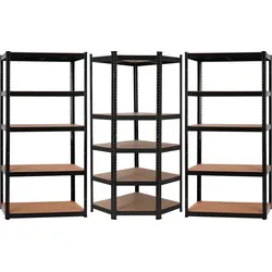 Stagecaptain Heavyrack Lager-Eckregal Extended Set Schwarz