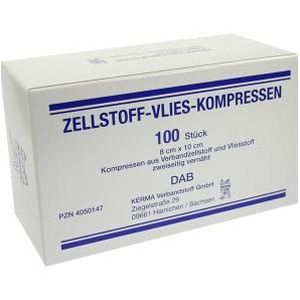 Zellstoff Vlies Kompressen unsteril 8x10 cm 100 St
