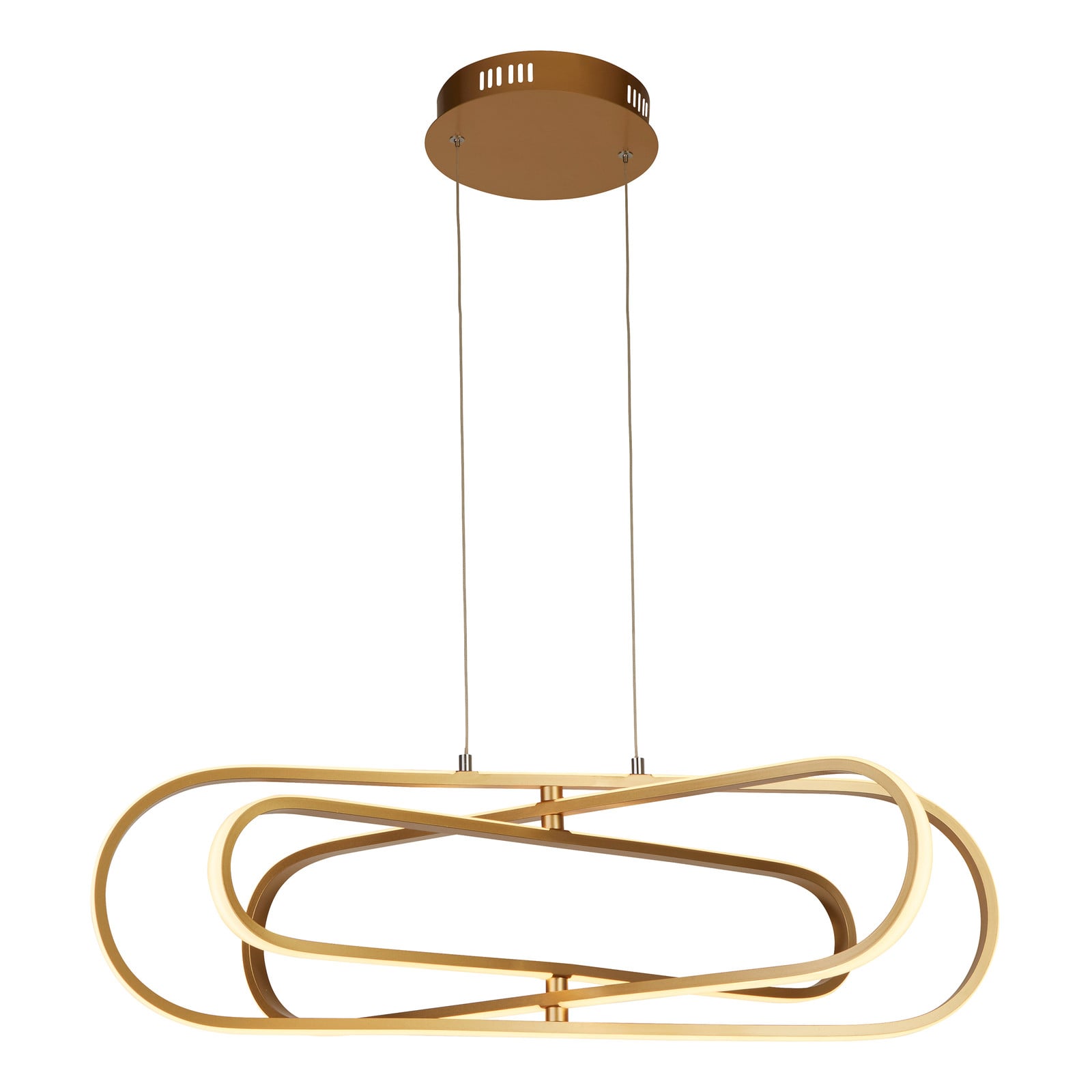Searchlight Lighting Clip LED-hanglamp goud/messing B: 75 cm, D: 24 cm, H: 80 cm