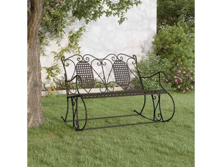 Maison Exclusive - Banc à bascule 2 places 113 cm noir acier
