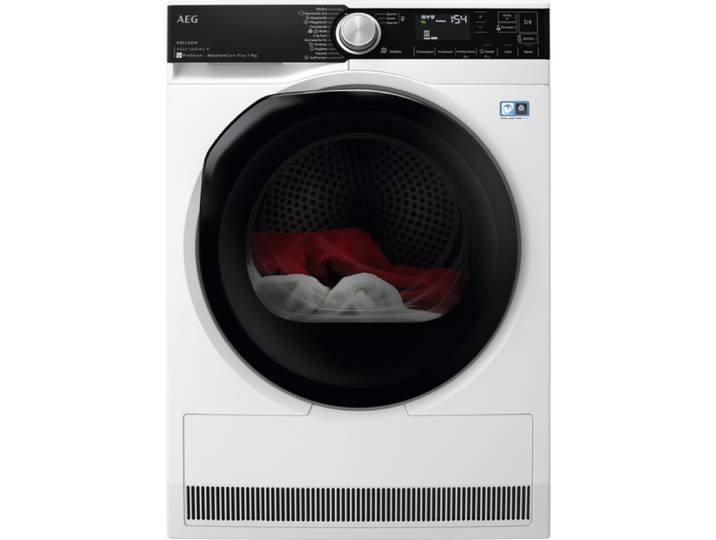 AEG TR9DWP1699 WiFi Wärmepumpentrockner / Serie 9000 mit AbsoluteCare®Plus / 3D Scan - Trocknet Nachhaltiger / FiberPro  Punktgenaue Trockenergebnisse / 9,0 kg / A+++ / energiesparend / Mengenautomatik / Knitterschutz / Kindersicherung / S