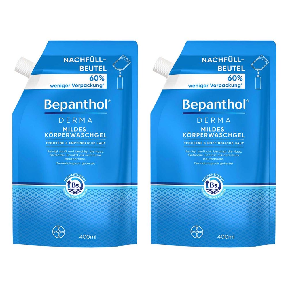 Bayer Vital GmbH Bepanthol Derma Mildes Körperwaschgel Nachfüllbeutel 08104663