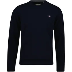 GANT Herren Strickpullover - SUPERFINE LAMBSWOOL C-NECK, Rundhals, Wolle Dunkelblau / 4XL