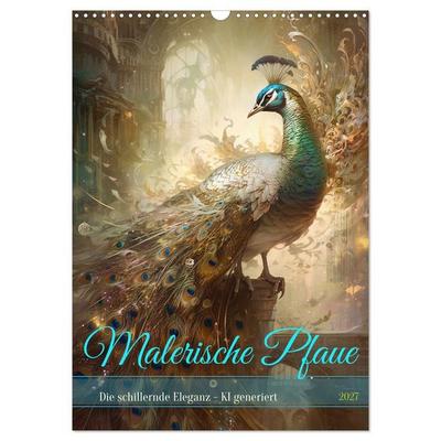 Malerische Pfaue (Wandkalender 2027 DIN A3 hoch), CALVENDO Monatskalender
