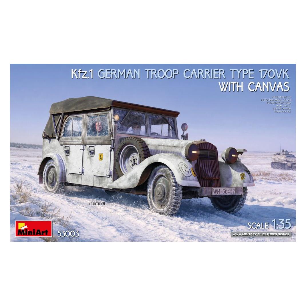 Mini art Kfz.1 German Troop Carrier Type 170VK w/Canvas (53003)