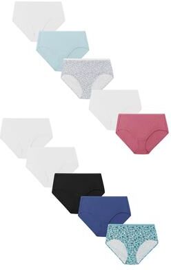 Plus Size Women's Women'S Cotton Brief, Assorted Underwear, 10 Pack by Hanes Just My Size in Assorted (Size 10)