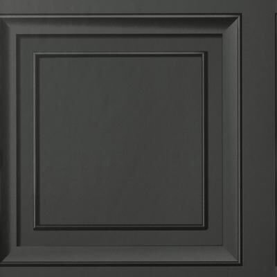 Fine Decor Distinctive Dark Grey Square Panel Wallpaper - N/A