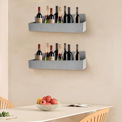 Multicon Wholesale Hub Stainless Steel Wall Mount Bottle Rack For Bar Kitchen Shelf Storage Stainless Steel Wall Mount Bottle Rack For Bar Kitchen Shelf Storage