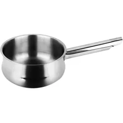 FAGOR Silverinox, Milchkelle 12 cm Induktion Edelstahl, 3 Schichten Diffusor Boden, Vitrokeramik-Kochfeld, Geschirrspüler, Edelstahl