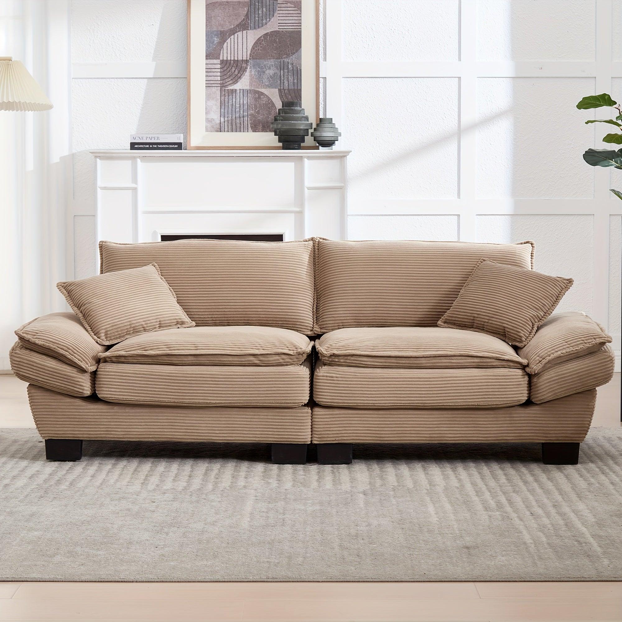 Sofa für zwei Personen - Zweisitzer - Ohrensessel - Zweisitzer-Sofa - Sitzbank - Modernes, minimalistisches Design - Rahmen aus Hartholz