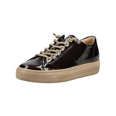 Sneaker PAUL GREEN "Paul Green Sneaker Leder", Damen, Gr. 42,5, braun (braun lack), Leder, Schuhe Sneaker