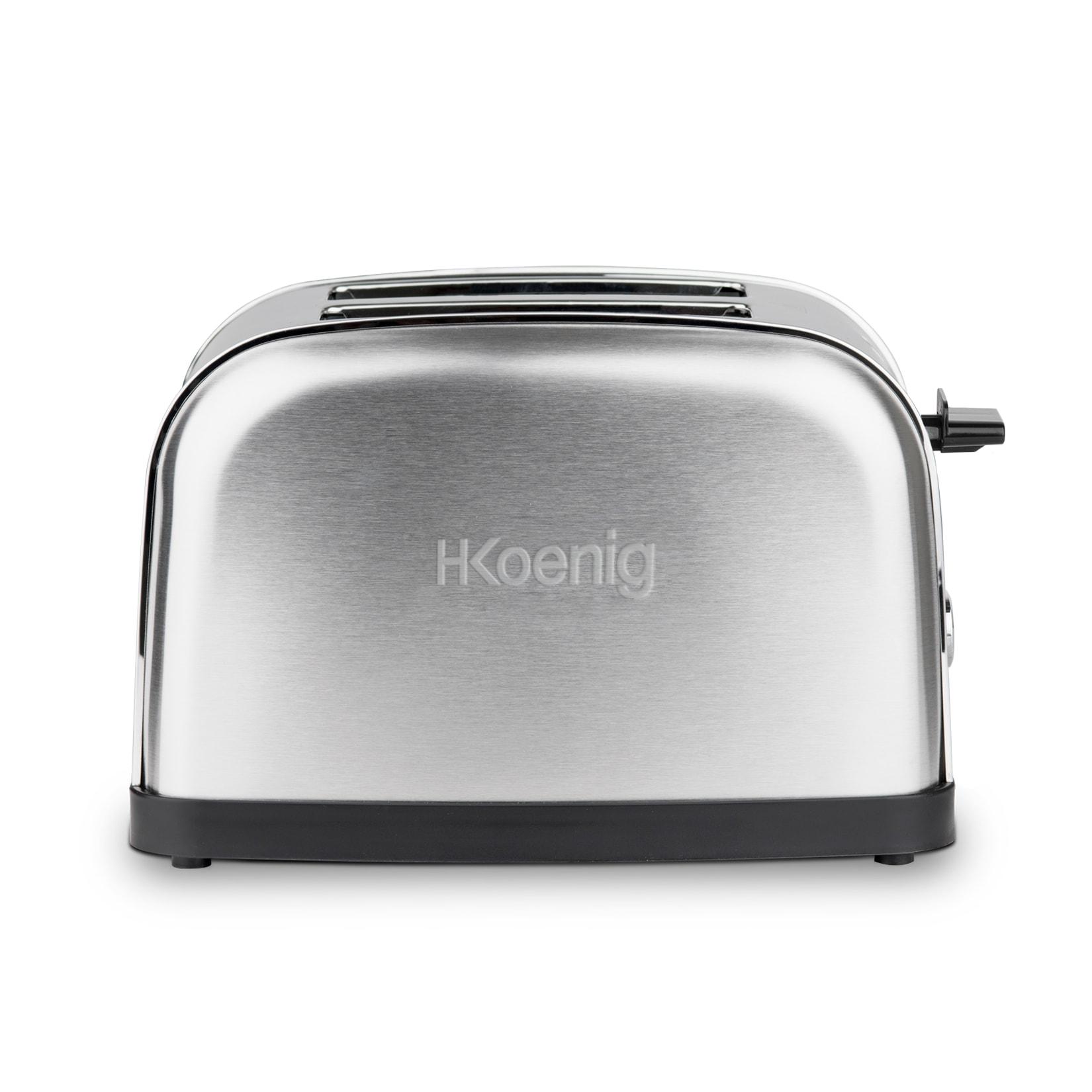 H.Koenig Scheiben TOAS7 2 Brotschlitze, Edelstahl, 7 Bräunungsstufen, Auftauen, Schnell