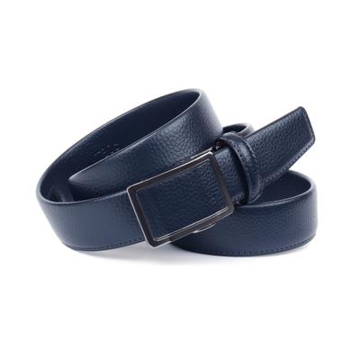 Ledergürtel ANTHONI CROWN, Herren, Gr. 95, blau, Rindsleder, Gürtel Ledergürtel, aus Rindsleder, genarbt, mit nur einer Seitennaht, ohne Lochung