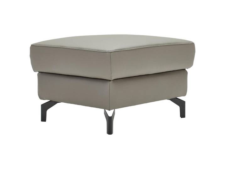 Celina Home Hocker, Schlamm, Metall, Echtleder, Rindleder, rund, 70x44x60 cm, Made in EU, Fußauswahl, Lederauswahl, Stoffauswahl, Stauraum, Wohnzimmer, Hocker, Sitzhocker