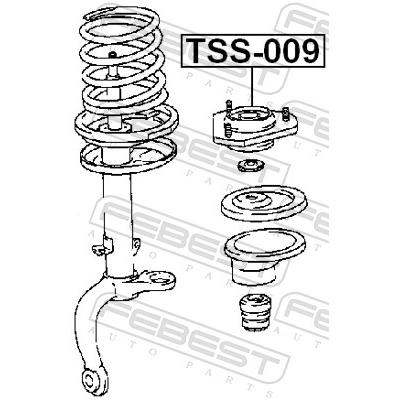 FEBEST Federbeinstützlager TSS-009 Vorderachse für TOYOTA