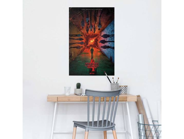 Affiche Stranger Things Saison 4 Papier Rouge 61 x 92 x 0cm