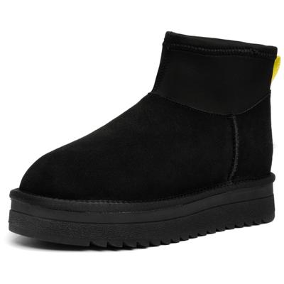 Winterboots ARA "ARKTIS", Damen, Gr. 42, schwarz, Lammfell, Veloursleder, unifarben, Schuhe Winterboots, Plateau, Winterstiefelette mit Ziernähten, Weite G (=weit)