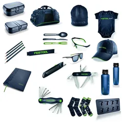 Festool Fanartikel Rucksack Babybody Maßband Meterstab Sporttasche Toolie Mütze, Festool Fanartikel: Bleistiftset 4 Stk. (497892)