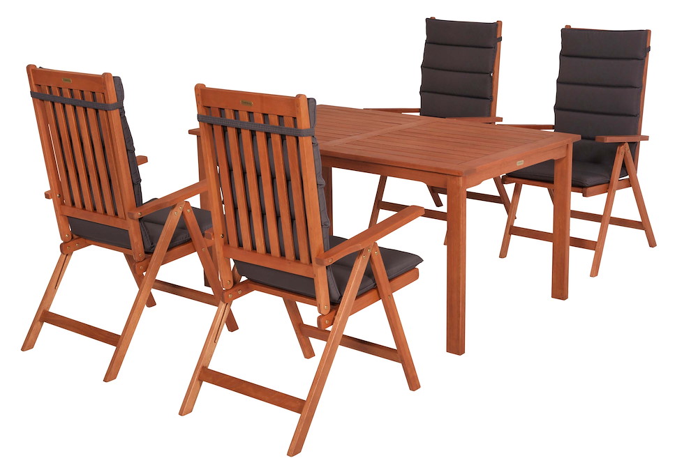 MERXXHANDELS Vitoria Set 9tlg Eucalyptus Tisch 150 x 90 cm 16980464
