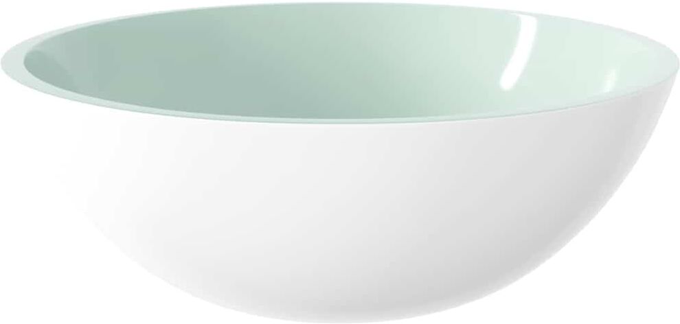 vidaXL Lavabo Verre 50x37x14 cm Blanc