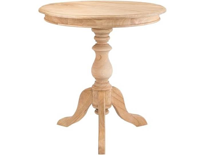 CLP Beistelltisch Wiva, runder Holztisch 70cm Durchmesser für Wohnzimmer und Esszimmer, Mindiholz mit Tischplatte, Farbe: Natur