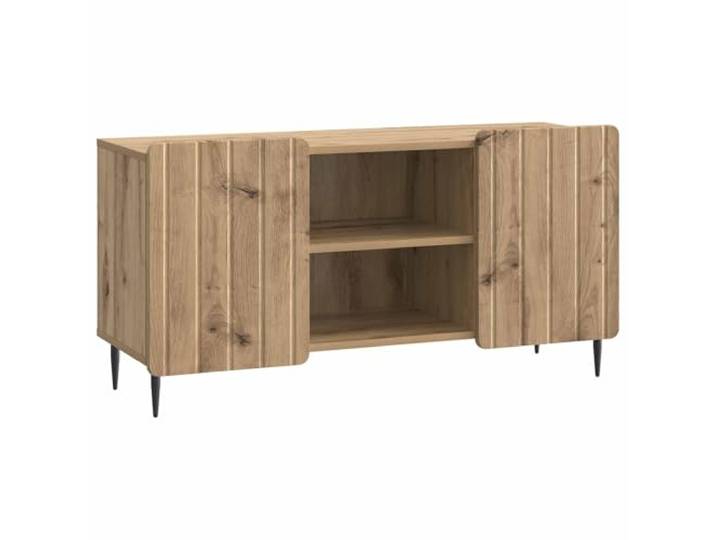 KTHLBRH TV-Schrank 102 x 34,5 x 52 cm Eiche Handwerk 2 Türen Technisches Holz, Beine aus Stahl, 2 Türen, 1 Einlegeboden, 60 kg Tragkraft, moderner Stil