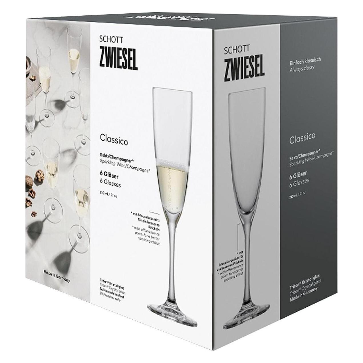 Schott Zwiesel SCZ Sektglas Classico 6er Set (21.01 cl, 6 Gläser, Sektgläser) (SCHOTT ZWIESEL)