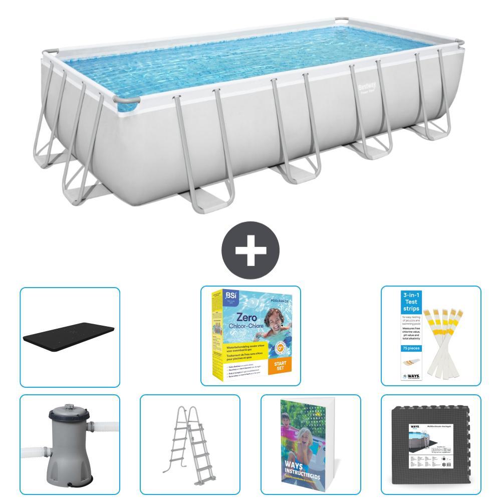 Bestway Power Steel Rechteckig - 488x244x122 cm - 6-teilig S607
