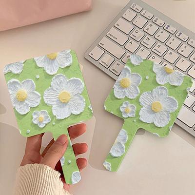 Fusion Finds Portable Flower Handheld Makeup Mirror For Women Cute Vanity Travel Mirror 3