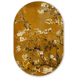WANDBILD Mandelblüte - Kunst - Van Gogh - Gold Wanddeko Schlafzimmer 60x90 cm