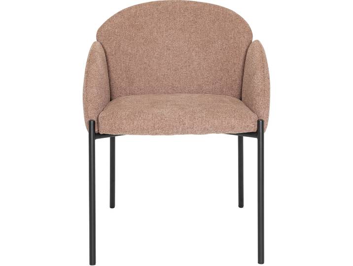 Stuhl Julia 1 Rose, Schwarz Stoff - Material: Stoff, Metall