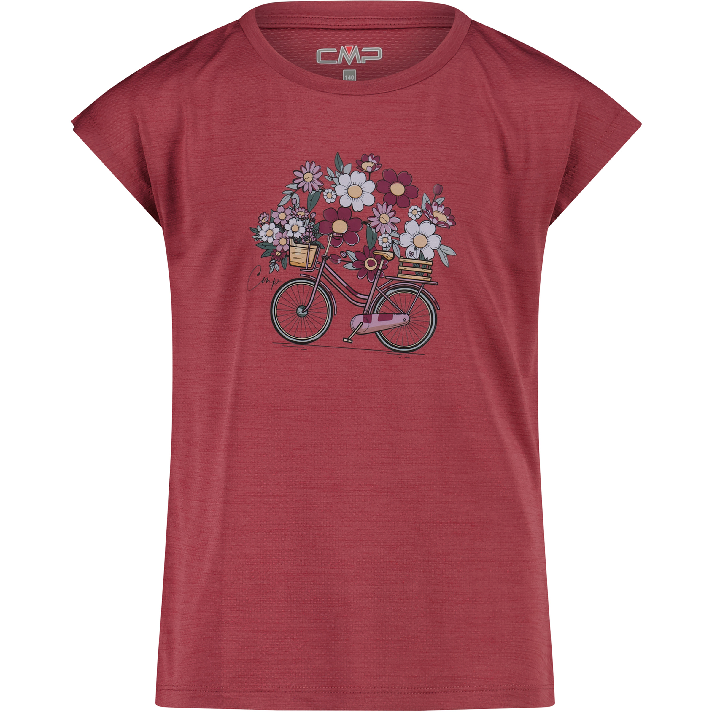 CMP Kinder T-Shirts rot Größe 152 Trekking Atmungsaktiv