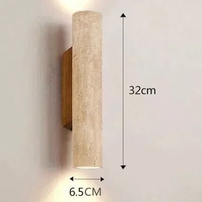 Uplift Picks Aurelia Natural Travertine Wall Sconce 32 Cm warm White 3000k