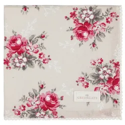 GreenGate Stoffserviette Marie Beige mit Spitze, 40 x 40 cm - beige mit spitze