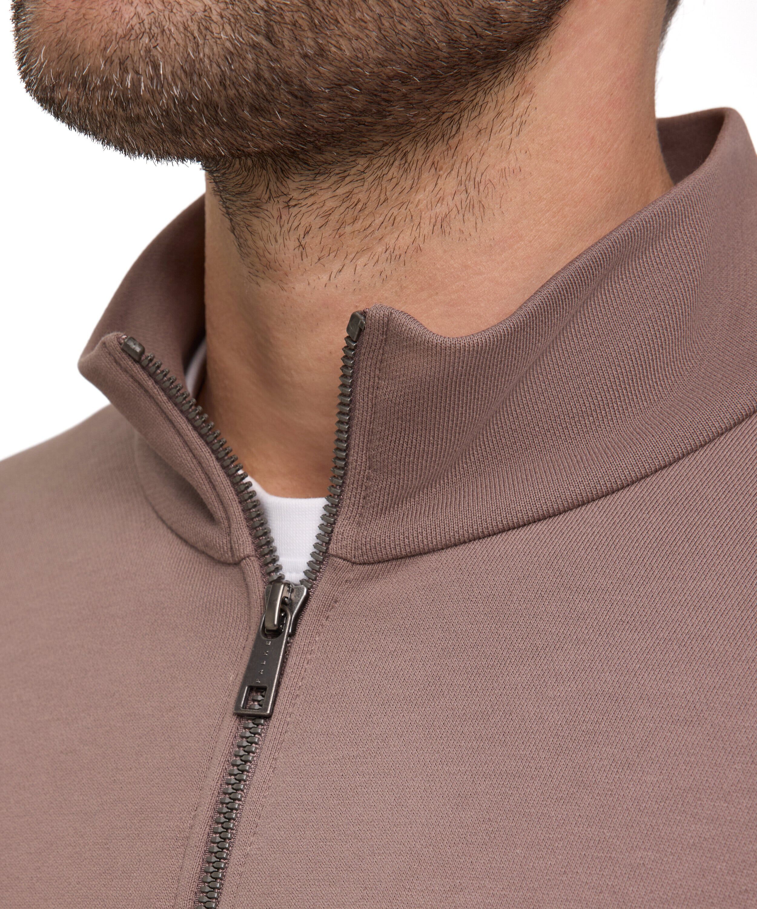 Kapuzenpullover FALKE "FALKE Zip-Jacke", Herren, Gr. S, braun (soil (5181)), Pullover Kapuzenpullover