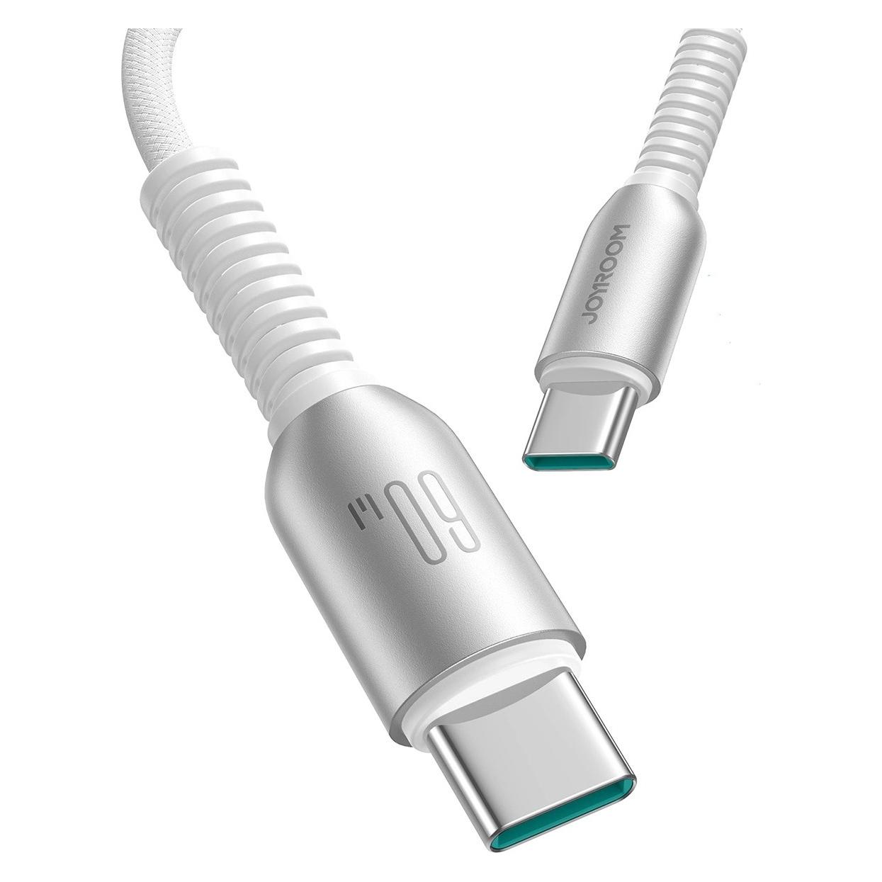 Joyroom S-A51 Cutting-Edge Series 60W Fast Charging Data Cable (Type-C to Type-C) 1.2m-Light Gray (1.20 m, USB 2.0, 60 W) (S-A51)