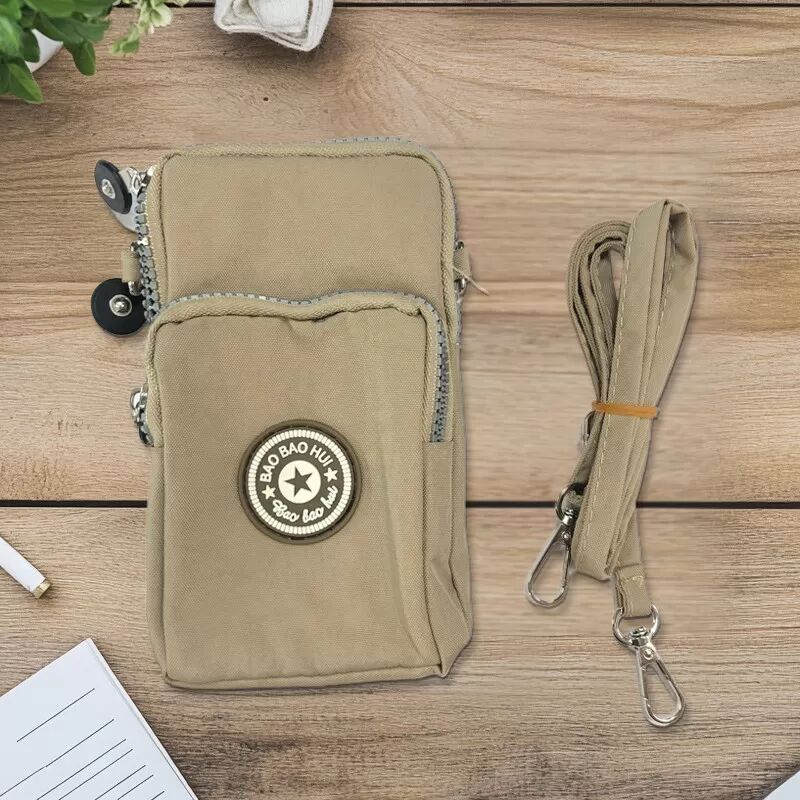 INF Kompakte Umhängetasche aus Polyester für Smartphone, Powerbank und Kosmetik