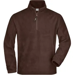 Half-Zip Fleece-Pullover"JN043" - L - braun