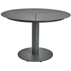 Gartenesstisch Peace aus Aluminium, modern rund, anthrazit, für 4–5 Personen