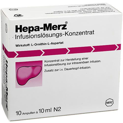 Hepa-Merz Infusionslösungs-Konzentrat Ampullen 10x10 ml Infusionslösungskonzentrat
