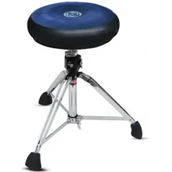 Roc-n-Soc Rundsitz Drumhocker Blau mit Unterteil, Schlagzeug Zubehör, Blau