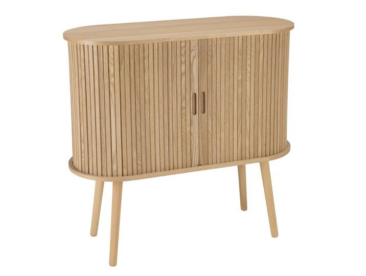 Buffet ovale 80x33cm en bois couleur naturelle