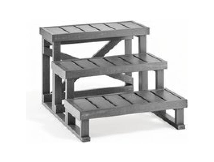 VEVOR Treppe für Whirlpools Wohnmobile 3-stufig mit 70 cm Breiten Stufen, Geeignet für Pools, Wohnmobile, Terrassen und Gärten, Ruschfeste Stufe mit 160 kg Tragkraft, Allwettertauglich
