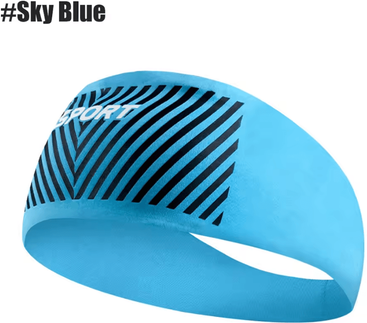 Inspire Curations Absorbent Sports Sweat Headband For Cycling Yoga Gym And Outdoor Training sky Blue